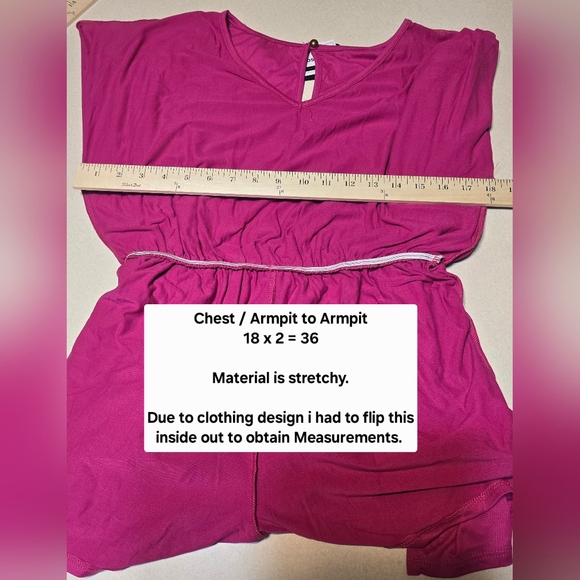 Womens Size Small Hot Pink Tie Waisted Romper Mittoshop Stretchy Comfortable NWT - Picture 7 of 10